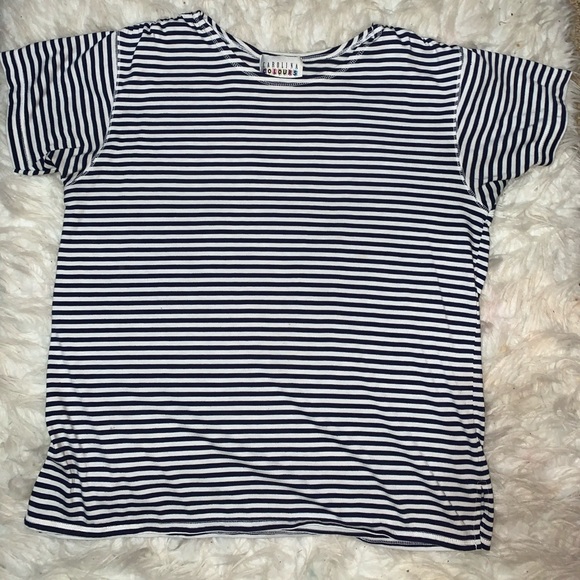 Tops - Striped Short Sleeved T-Shirt